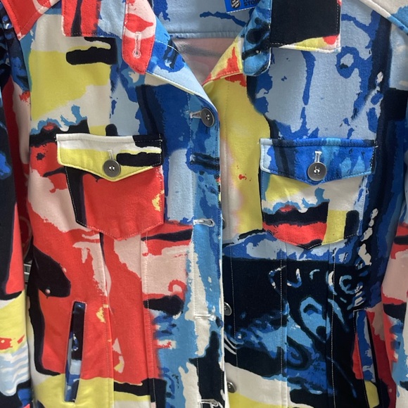 Orly RARE Pattern Colourful Blazer Jacket in Multi Size Large - Picture 5 of 6